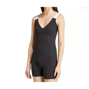 Adidas Women's Originals Ribbed Tape Tight Playsuit Black White Size XS NWT